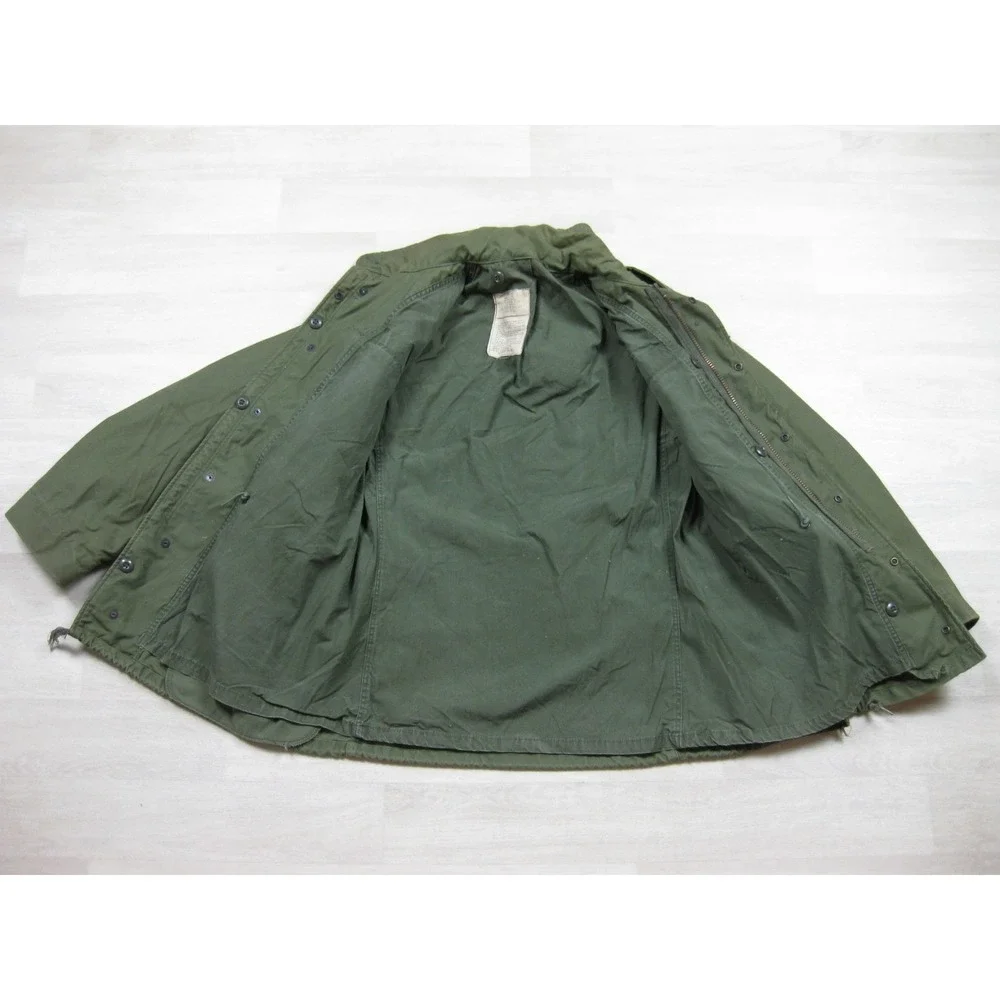 Vintage 70s US Army M65 Military Field Jacket (S) Cold Weather Vietnam Red Devil